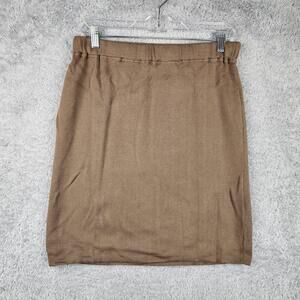 Vintage Apart Skirt Womens Medium Brown Knit Pencil Pull On Minimalist 90s Bogo